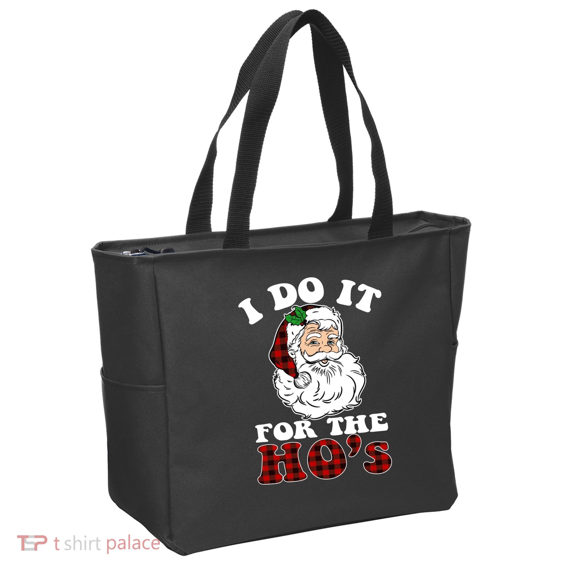 I Do It For The Ho's Funny Inappropriate Christmas Men Tote Bag