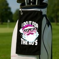 I DO It For The Ho's Funny Santa Claus Golf Towel thumb 2