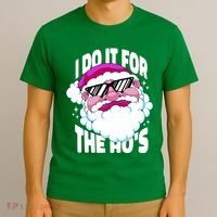 I DO It For The Ho's Funny Santa Claus T-Shirt thumb 3