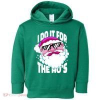 I DO It For The Ho's Funny Santa Claus Toddler Hoodie thumb 0