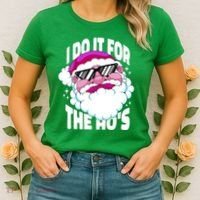 I DO It For The Ho's Funny Santa Claus Women's T-Shirt thumb 2