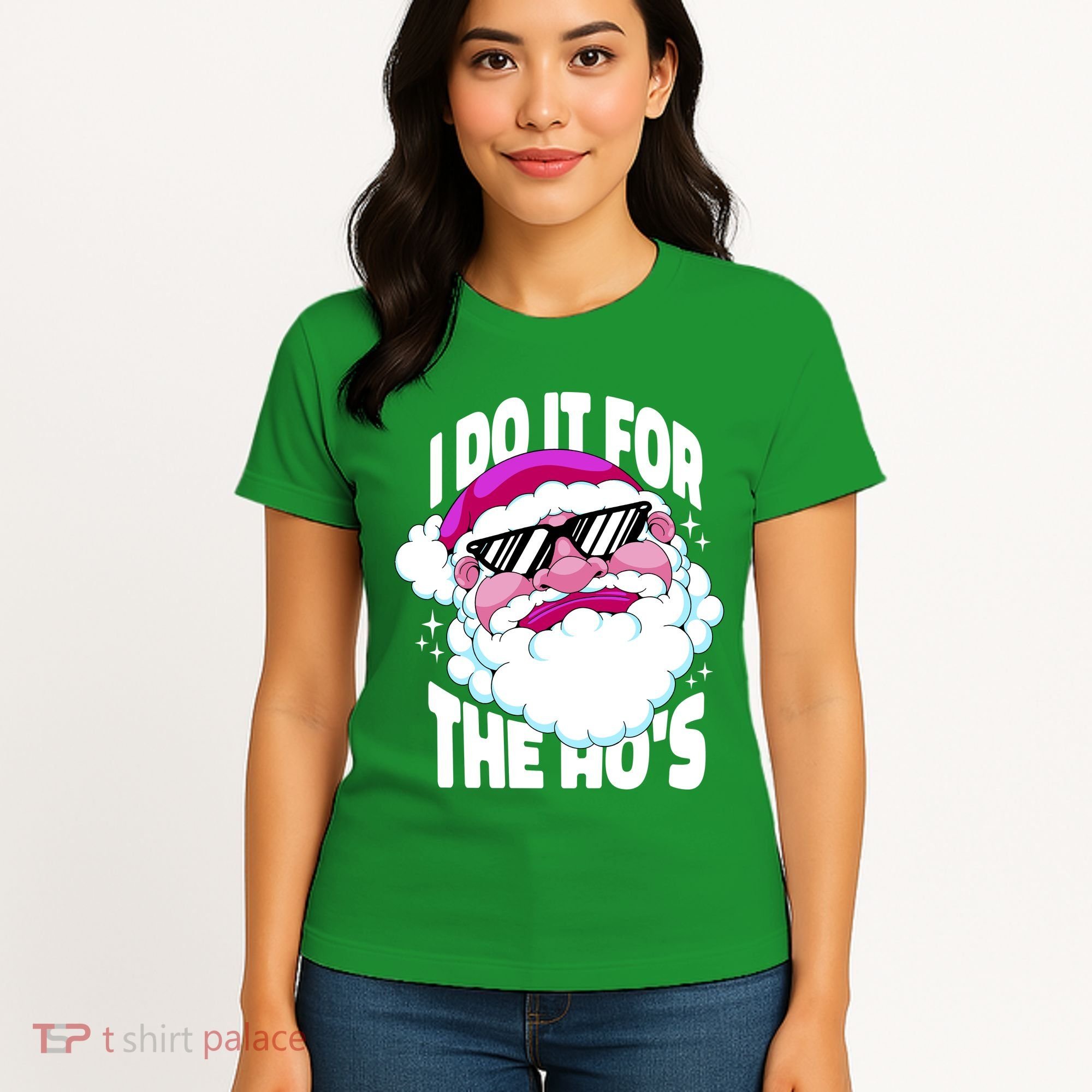 I DO It For The Ho's Funny Santa Claus Women's T-Shirt