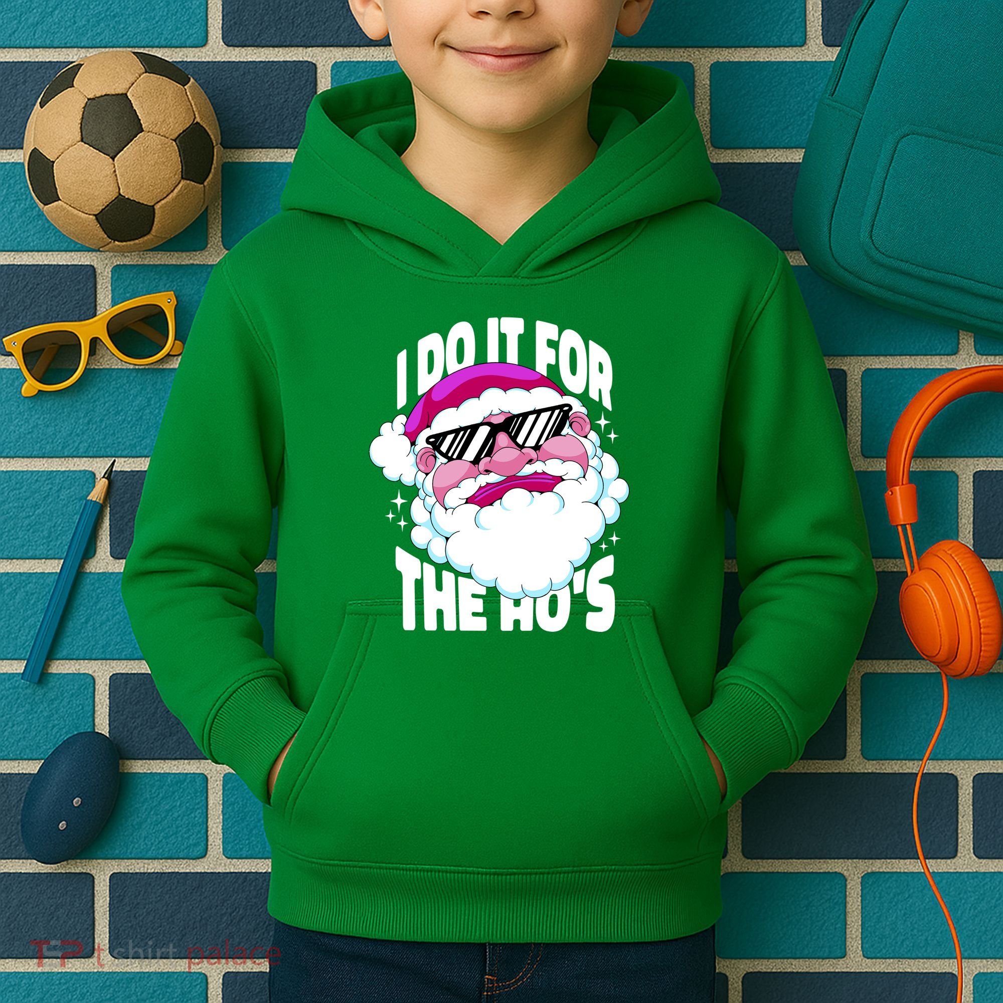 I DO It For The Ho's Funny Santa Claus Kids Hoodie