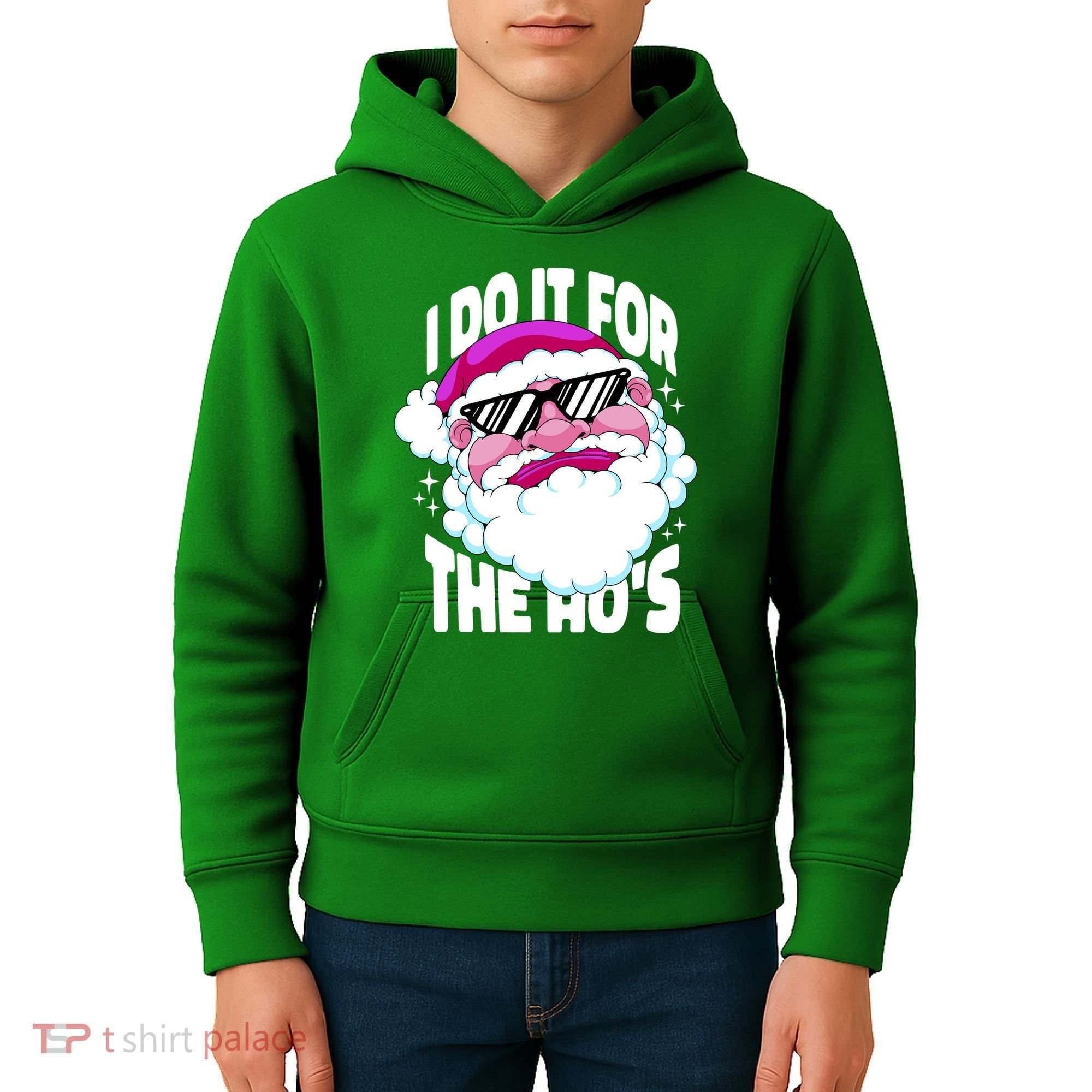 I DO It For The Ho's Funny Santa Claus Kids Hoodie