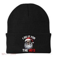 I Do It For The Hos Funny Inappropriate Christmas Santa Face Beanie thumb 0