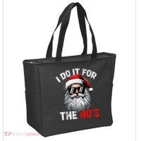 I Do It For The Hos Funny Inappropriate Christmas Santa Face Tote Bag thumb 2