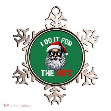 I Do It For The Hos Funny Inappropriate Christmas Santa Face Ornament