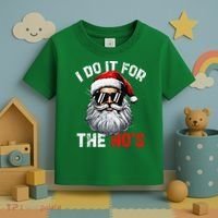 I Do It For The Hos Funny Inappropriate Christmas Santa Face Toddler T-Shirt thumb 3
