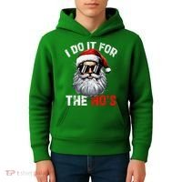 I Do It For The Hos Funny Inappropriate Christmas Santa Face Kids Hoodie thumb 4