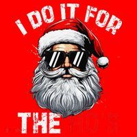 I Do It For The Hos Funny Inappropriate Christmas Santa Face Santa Hat thumb 1