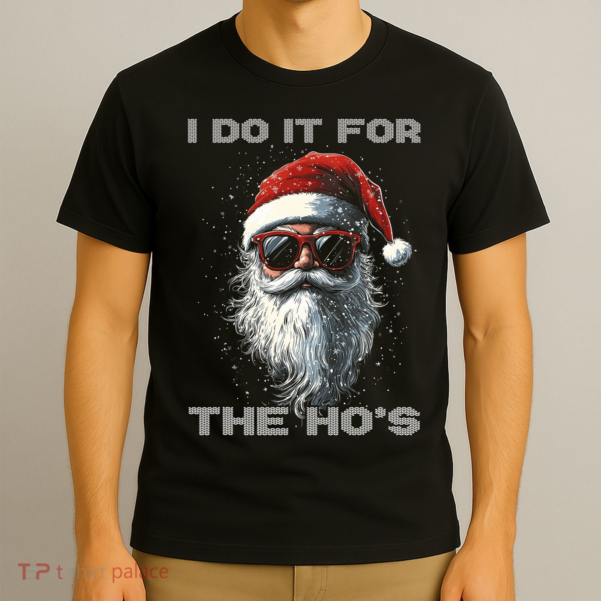 I Do It For The HoS Funny Santa Inappropriate Christmas T-Shirt