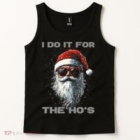 I Do It For The HoS Funny Santa Inappropriate Christmas Tank Top thumb 2