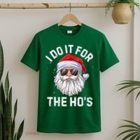 I Do It For The HoS Funny Inappropriate Christmas Short Sleeve Santa T-Shirt thumb 2