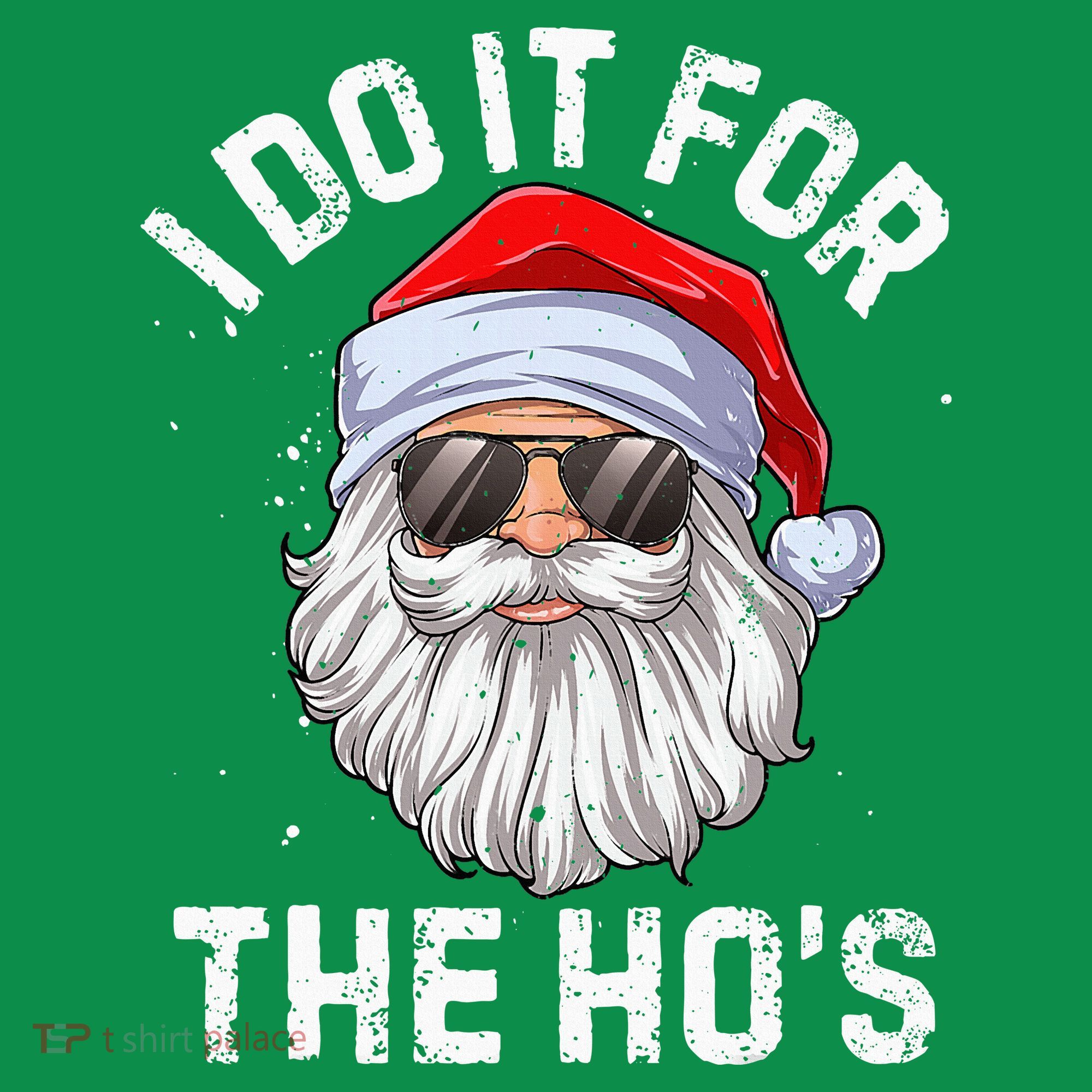 I Do It For The HoS Funny Inappropriate Christmas Short Sleeve Santa Polo
