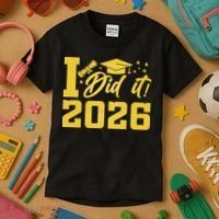 I Did It Graduate For Class Of 2026 Graduation Kids T-Shirt thumb 3