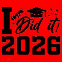 I Did It Graduate For Class Of 2026 Graduation Santa Hat thumb 1