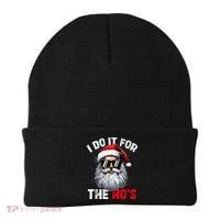 I Do It For The Hos Funny Inappropriate Christmas Santa Face Beanie thumb 0
