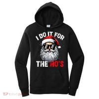 I Do It For The Hos Funny Inappropriate Christmas Santa Face Women's Hoodie thumb 0
