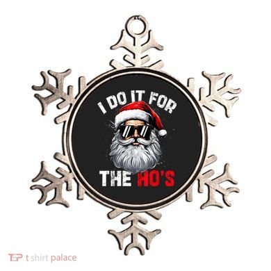 I Do It For The Hos Funny Inappropriate Christmas Santa Face Ornament