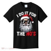 I Do It For The Hos Funny Inappropriate Christmas Santa Face Kids T-Shirt thumb 0