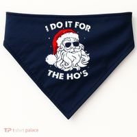 I Do It For The Hos Christmas Funny USA-Made Doggie Bandana thumb 0