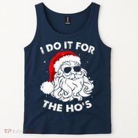 I Do It For The Hos Christmas Funny Tank Top thumb 2