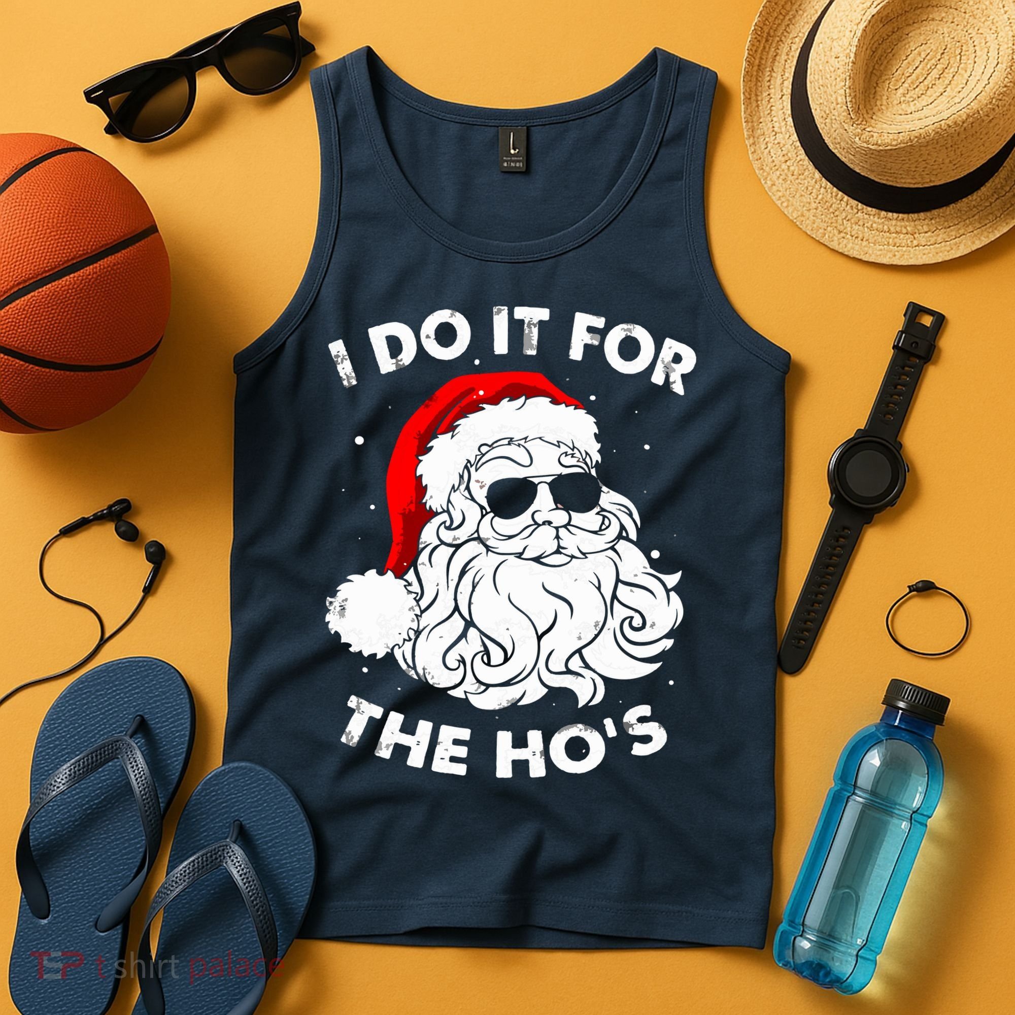 I Do It For The Hos Christmas Funny Tank Top