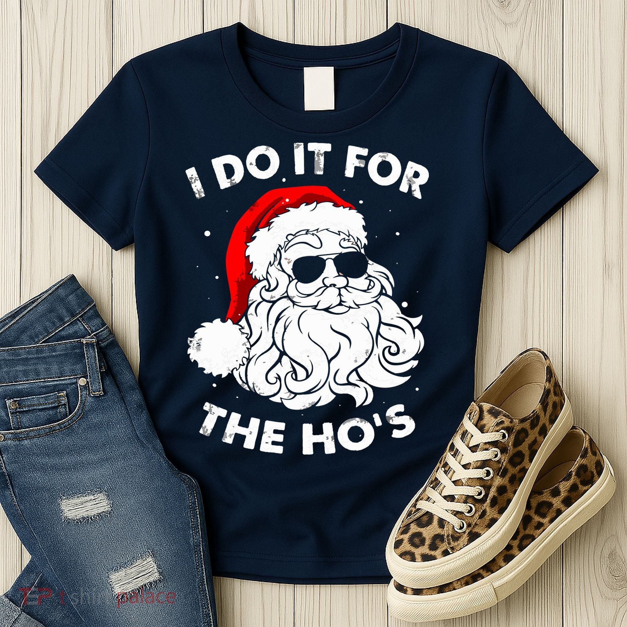 I Do It For The Hos Christmas Funny Women's T-Shirt