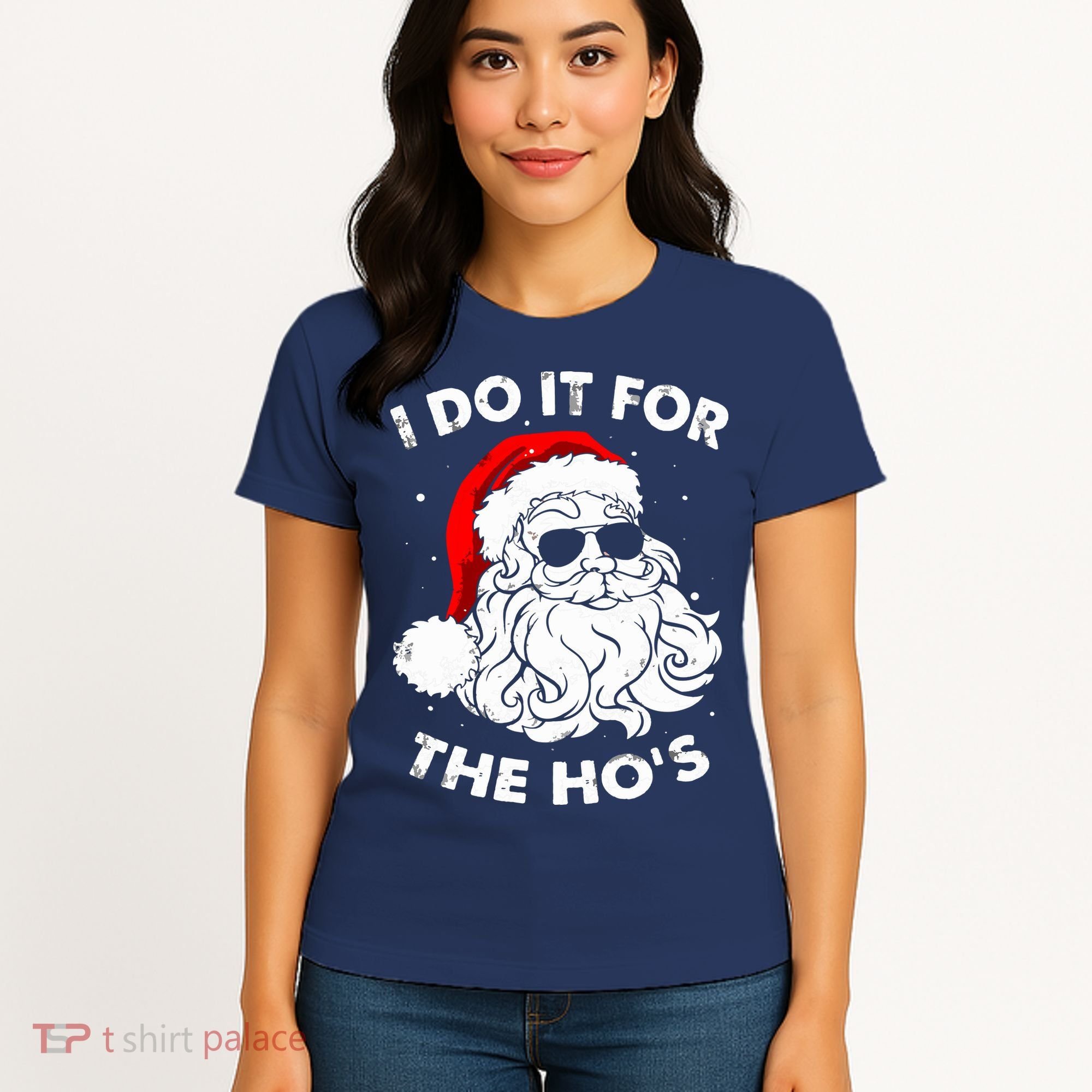I Do It For The Hos Christmas Funny Women's T-Shirt