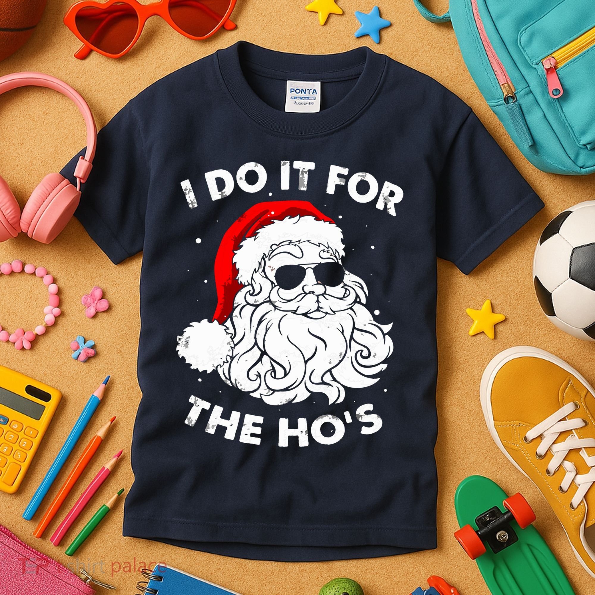 I Do It For The Hos Christmas Funny Kids T-Shirt