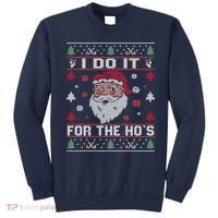 I Do It For The Ho's, Rude Offensive Christmas Santa Sweater Sweatshirt thumb 0