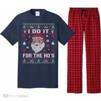 I Do It For The Ho's, Rude Offensive Christmas Santa Sweater Pajama Set thumb 0