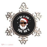 I Do It For The Hos Christmas African American Santa Black Ornament thumb 0