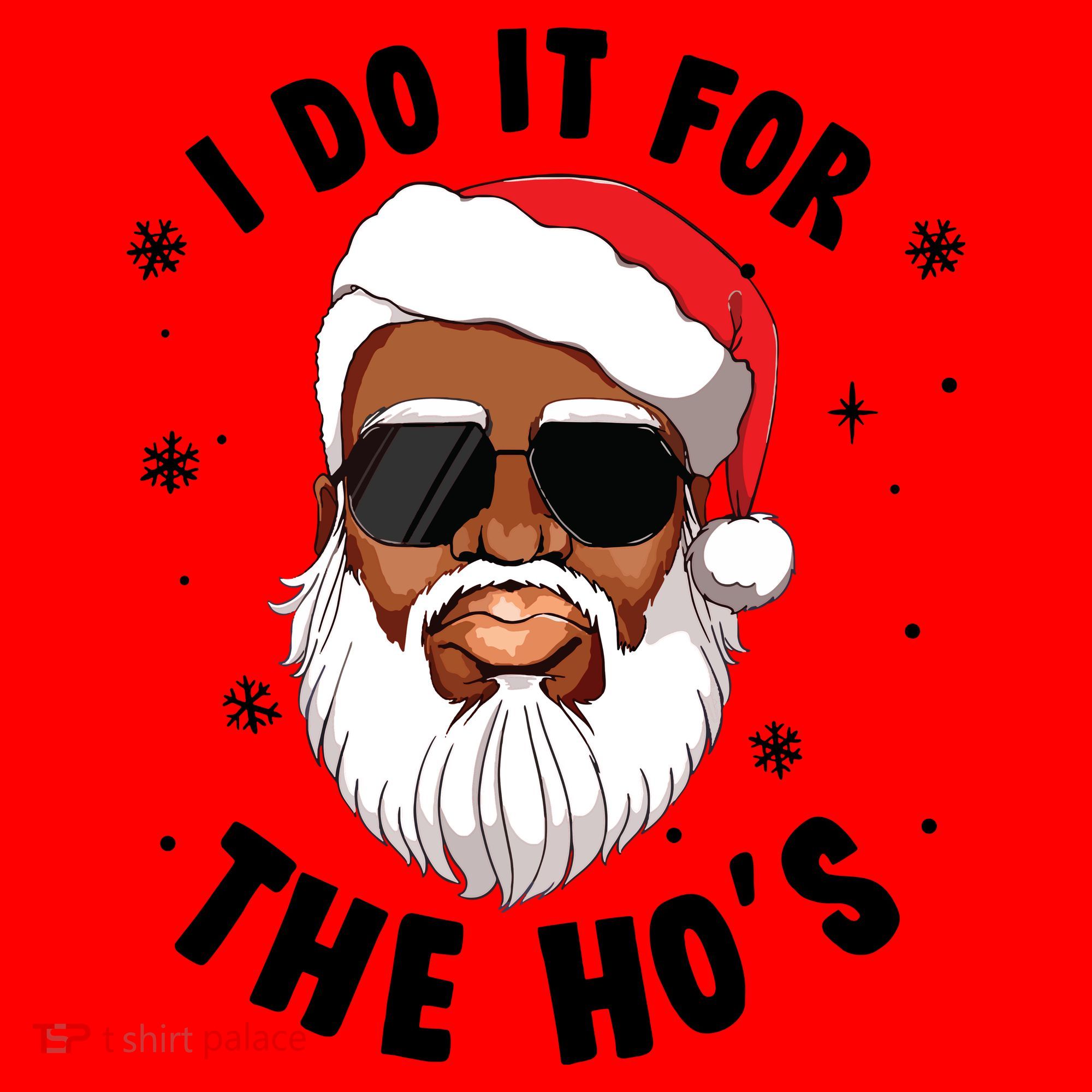 I Do It For The Hos Christmas African American Santa Black Santa Hat