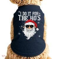 I Do It For The HOs Christmas Funny Christmas Doggie Tank thumb 0
