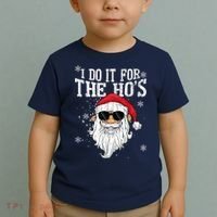 I Do It For The HOs Christmas Funny Christmas Toddler T-Shirt thumb 2