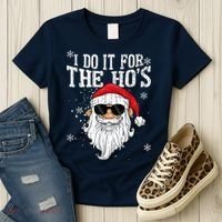 I Do It For The HOs Christmas Funny Christmas Women's T-Shirt thumb 3