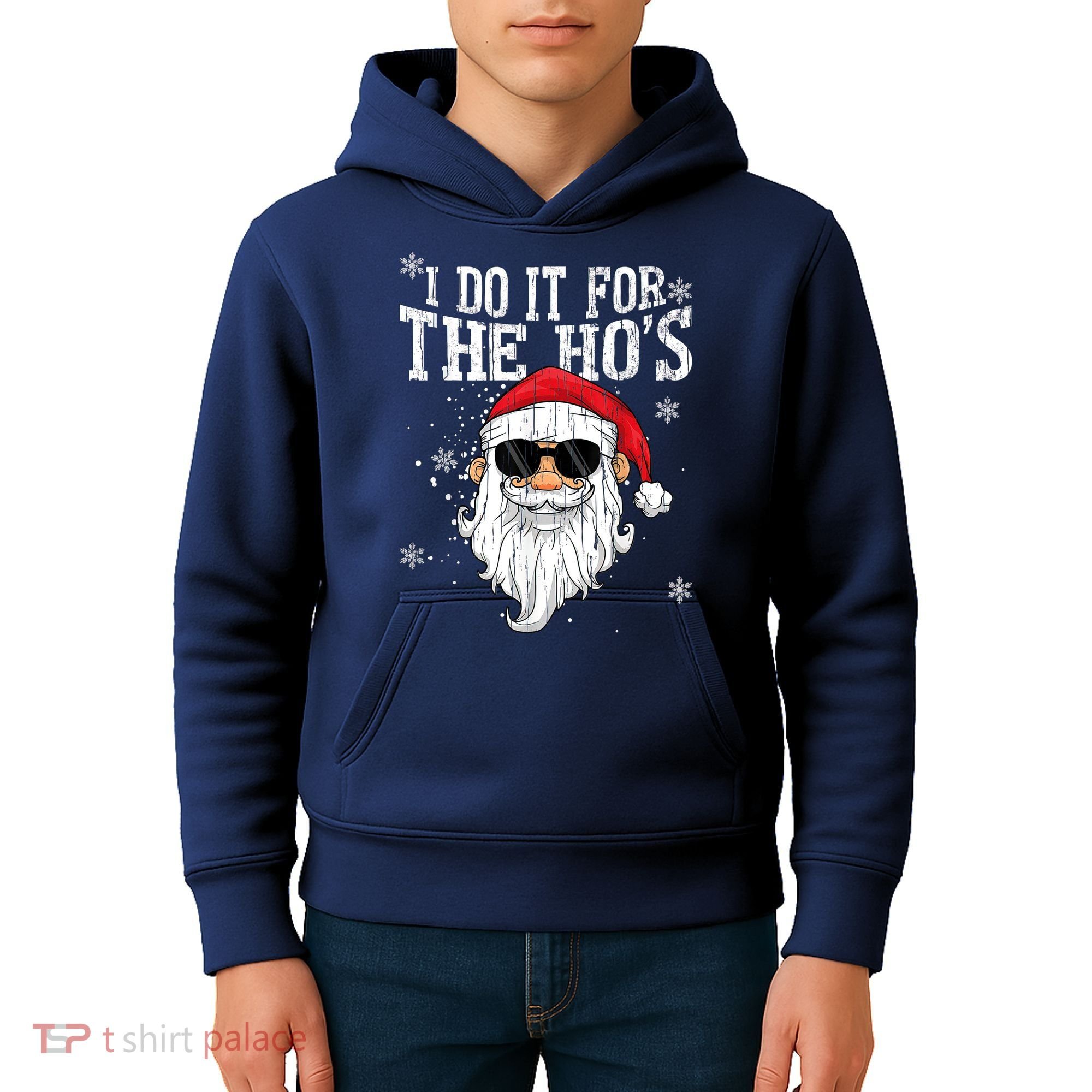 I Do It For The HOs Christmas Funny Christmas Kids Hoodie
