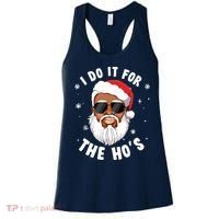 I Do It For The Hos Christmas African American Santa Black Women's Tank Top thumb 0
