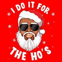 I Do It For The Hos Christmas African American Santa Black Santa Hat thumb 1