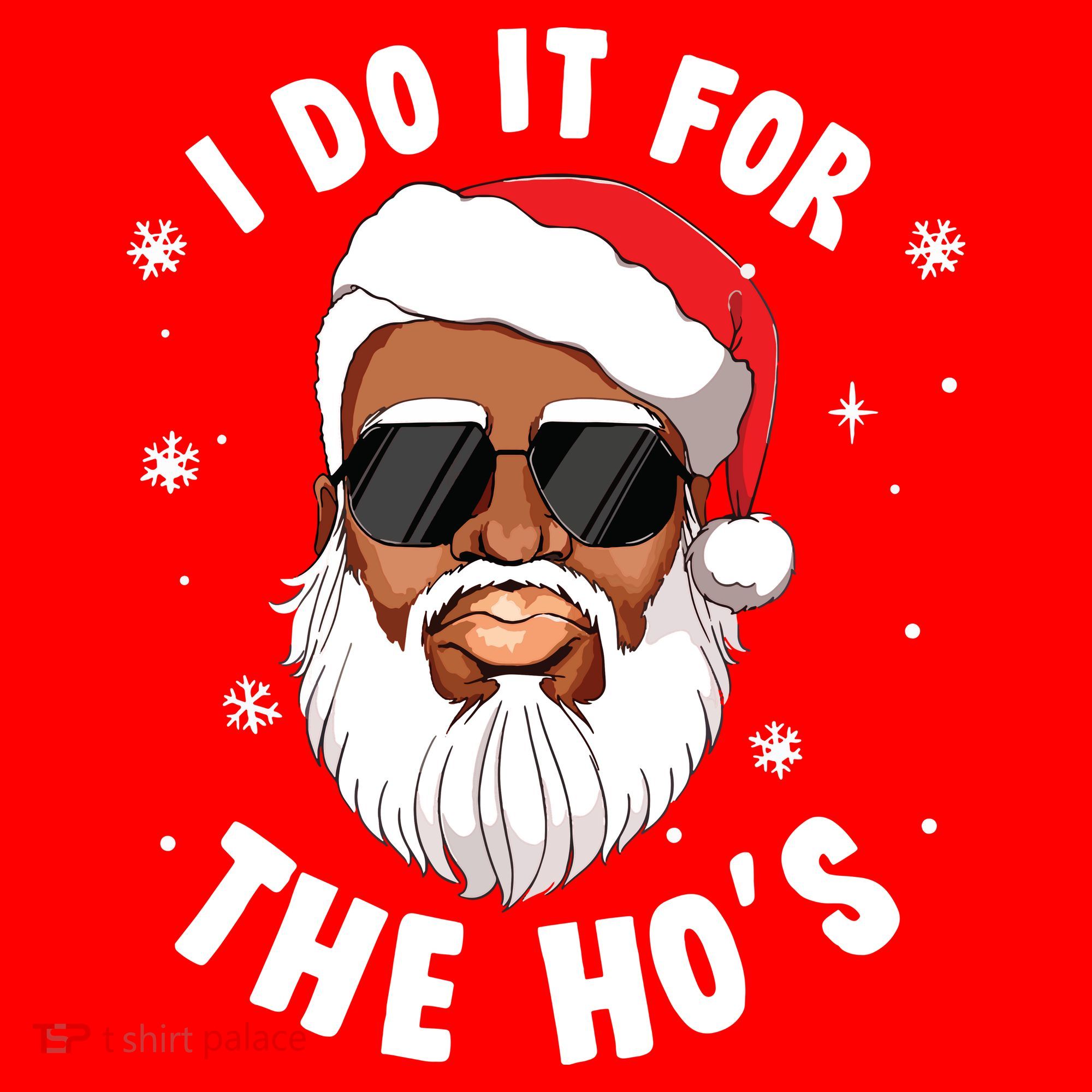 I Do It For The Hos Christmas African American Santa Black Santa Hat