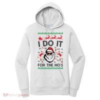 I Do It For The Hos Funny Santa Ugly Christmas Women's Hoodie thumb 0