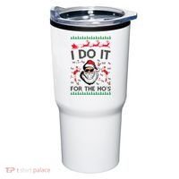 I Do It For The Hos Funny Santa Ugly Christmas Tumbler thumb 0