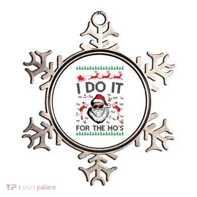 I Do It For The Hos Funny Santa Ugly Christmas Ornament