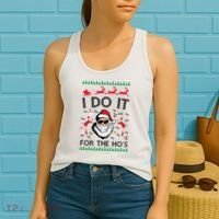 I Do It For The Hos Funny Santa Ugly Christmas Women's Tank Top thumb 2