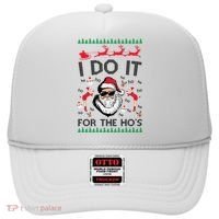 I Do It For The Hos Funny Santa Ugly Christmas Hat thumb 0