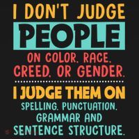 I Don't Judge People Grammar English Teacher Hoodie thumb 2