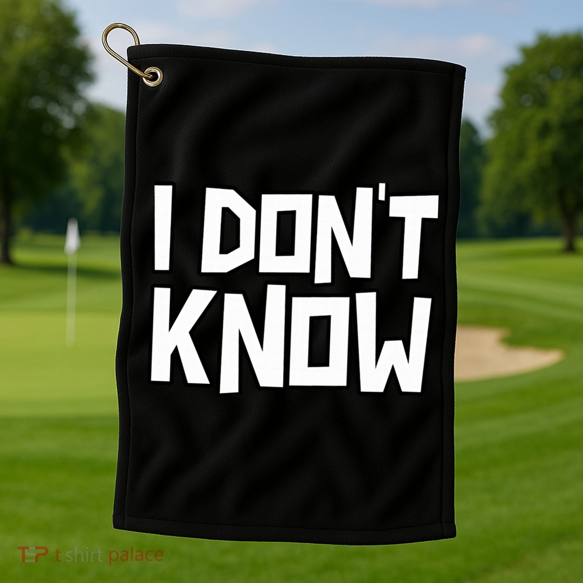 I Don't Know Funny Sarcastic Saying Pullover Hoodie Golf Towel