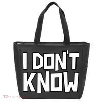 I Don't Know Funny Sarcastic Saying Pullover Hoodie Tote Bag thumb 0