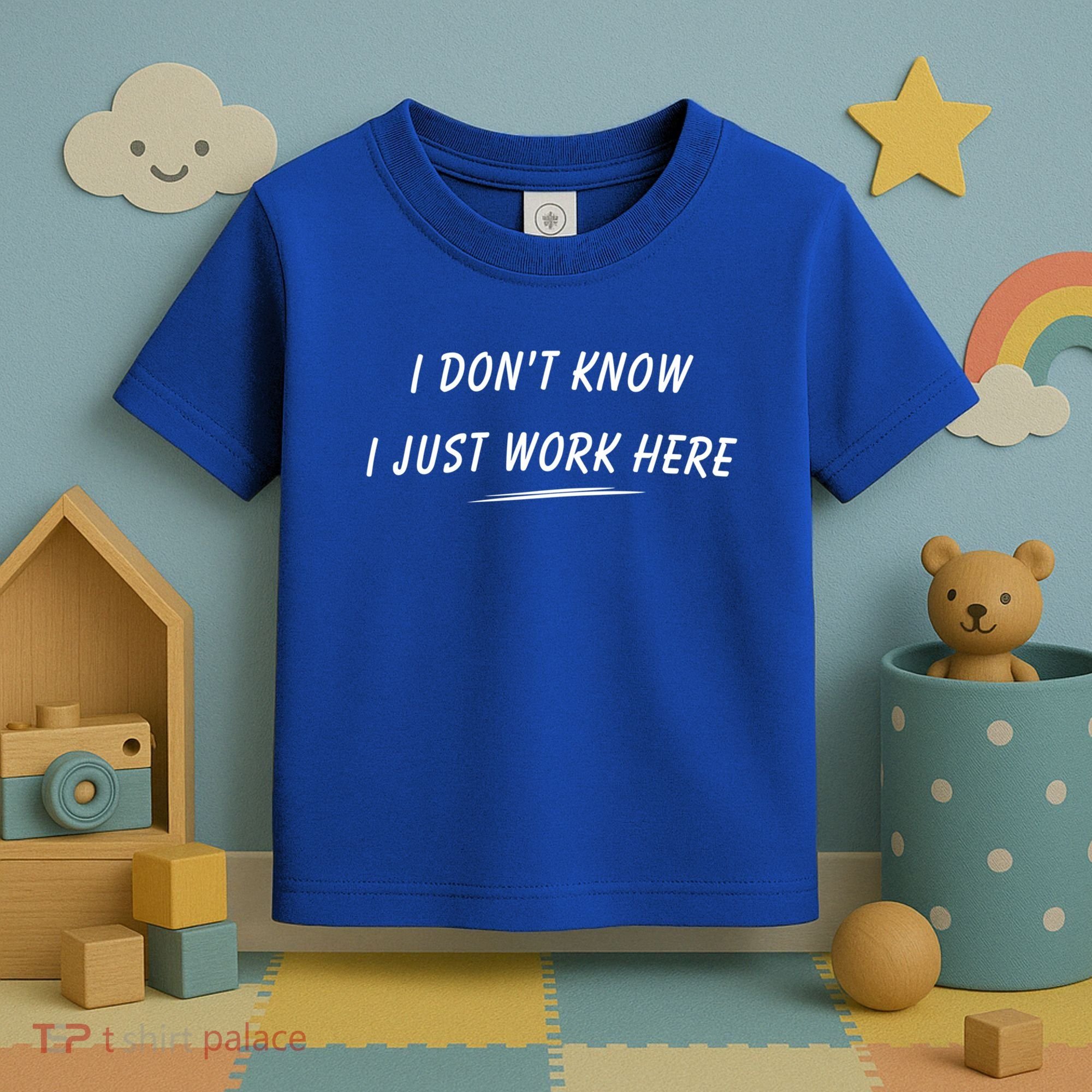 I DonT Know I Just Work Here Funny Employee Saying Gift Toddler T-Shirt